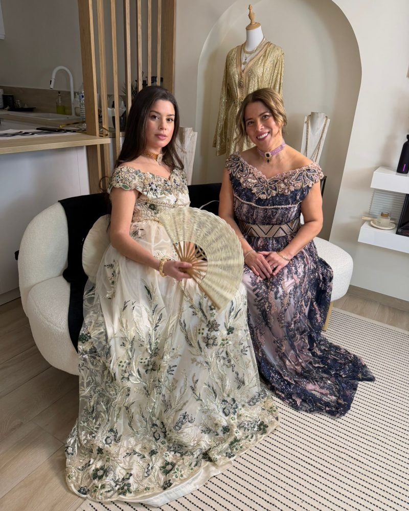 location robe Blousa vert-mauve Maison Djordany Aulnay-sous-Bois